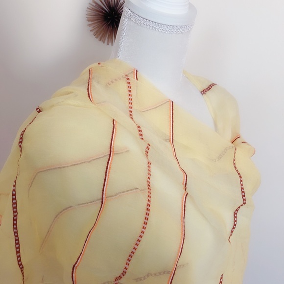 2 for $10 brand new Aqua yellow scarf - Picture 2 of 3